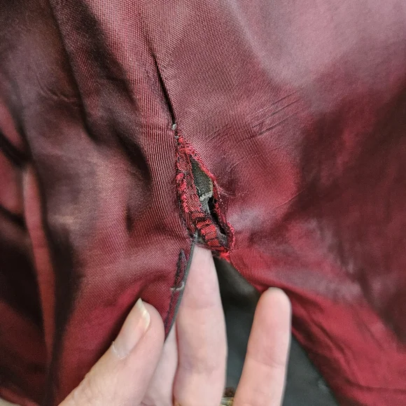 ❤️ VTG London Fog 40R Grey & Burgundy Trench Coat - Picture 12 of 15